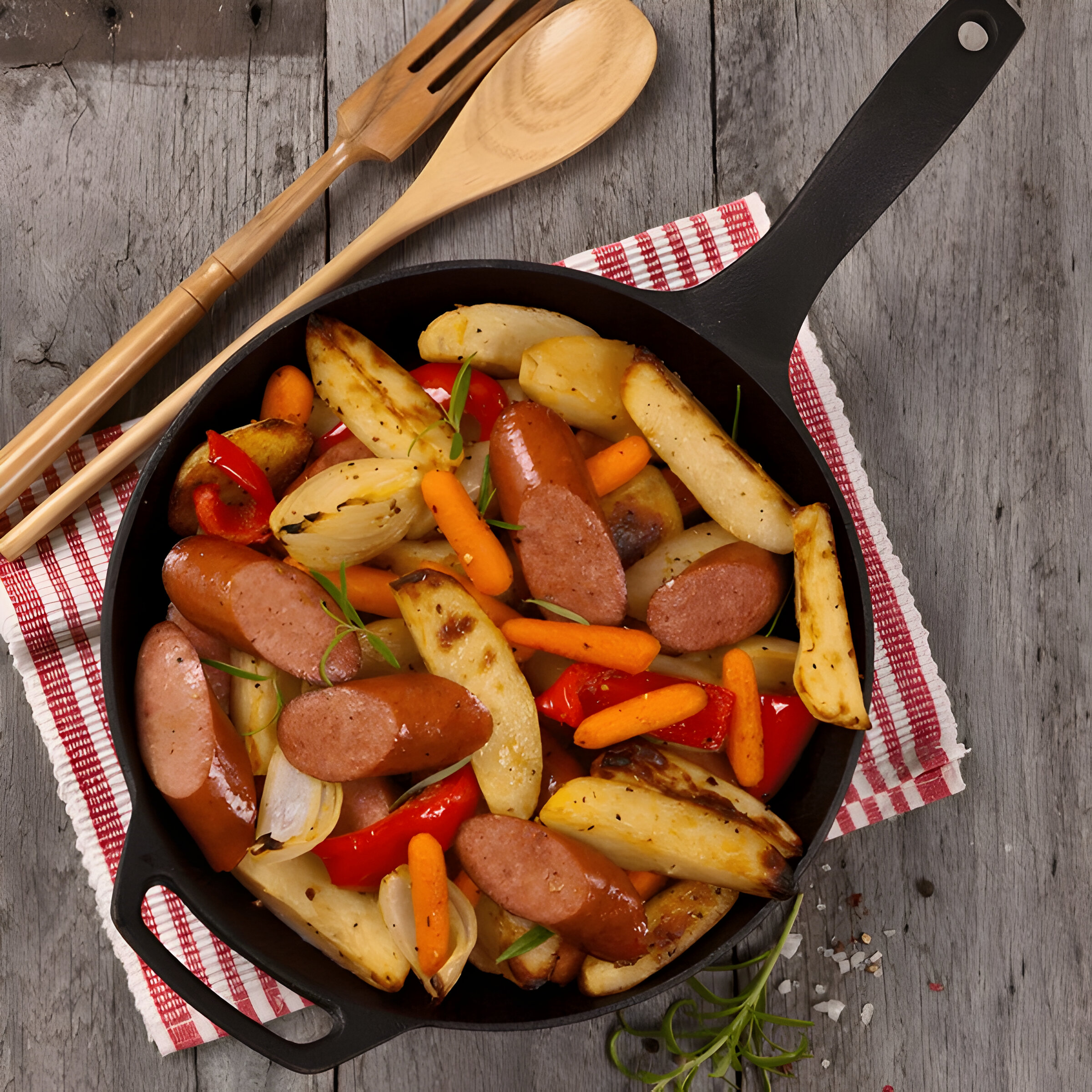 Polish Sausage and Fried Potatoes